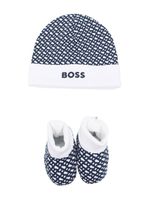 BOSS Kidswear trousseau de naissance à motif monogrammé - Bleu - thumbnail