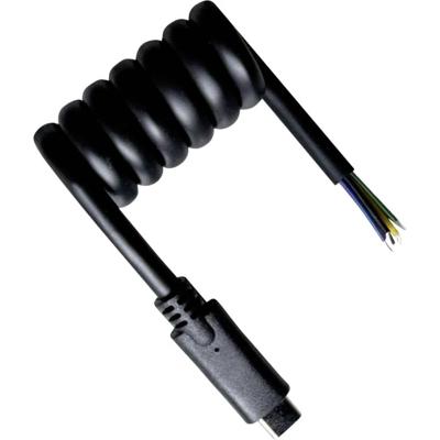 BKL Electronic 10080174 USB-C-kabel Open kabeleinde, USB-C stekker 50 cm Zwart