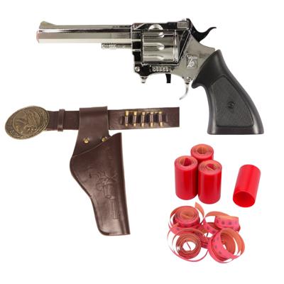 Wicke Cowboy verkleed speelgoed revolver of pistool - metaal - met 2400 plaffertjes - en holster