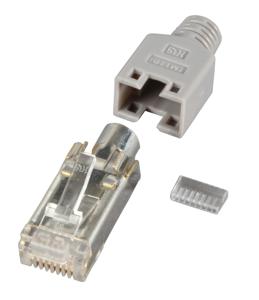 Hirose Electronic RJ45C5E-GR TM11 RJ45-aansluitstekker CAT5e Hirose TM11. Stekker, recht Aantal polen: 8P8C Grijs 1 stuk(s)