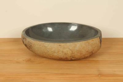 Rivierstenen waskom RL040332, 51x38x15 cm