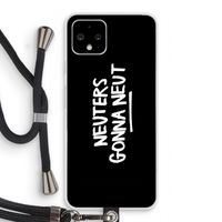 Neuters (zwart): Pixel 4 Transparant Hoesje met koord