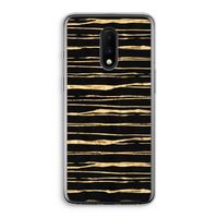 Gouden strepen: OnePlus 7 Transparant Hoesje