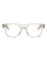 Saint Laurent Eyewear lunettes de vue à monture ronde transparente - Tons neutres - thumbnail