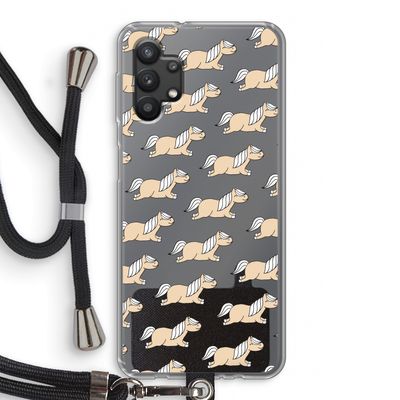 Ponys: Samsung Galaxy A32 5G Transparant Hoesje met koord