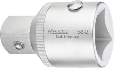 HAZET Verloopstuk 1158-2 · 1 inch (25 mm) vierkant hol · 3/4 inch (20 mm) vierkant massief · Lengte: 70 mm