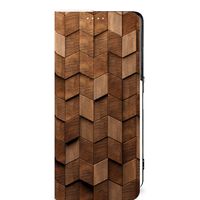 Book Wallet Case voor OPPO Reno8 Pro Wooden Cubes - thumbnail