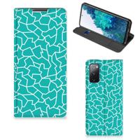 Samsung Galaxy S20 FE | Bookcase | Cracks Blue
