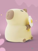 Oplaadbaar nachtlampje Capybara bloemist beige