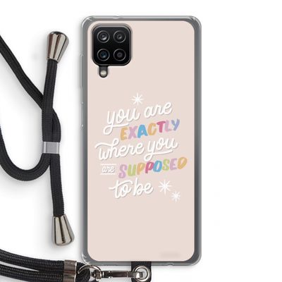 Right Place: Samsung Galaxy A12 Transparant Hoesje met koord