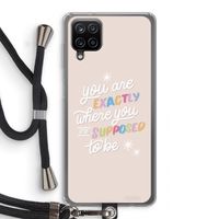 Right Place: Samsung Galaxy A12 Transparant Hoesje met koord