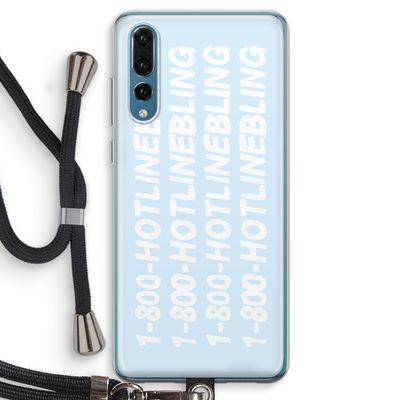 Hotline bling blue: Huawei P20 Pro Transparant Hoesje met koord