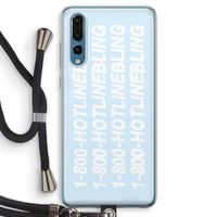 Hotline bling blue: Huawei P20 Pro Transparant Hoesje met koord
