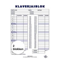 2x Scoreblokken klaverjassen/klaverjasblokken 50 vellen   -