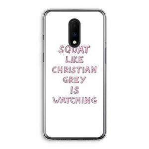 Christian Grey: OnePlus 7 Transparant Hoesje