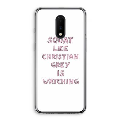 Christian Grey: OnePlus 7 Transparant Hoesje