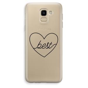 Best heart black: Samsung Galaxy J6 (2018) Transparant Hoesje