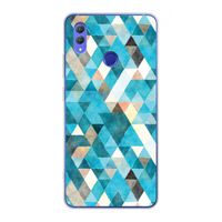 Gekleurde driehoekjes blauw: Honor Note 10 Transparant Hoesje