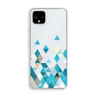 Gekleurde driehoekjes blauw: Pixel 4 XL Transparant Hoesje Gekleurde driehoekjes blauw: Pixel 4 XL Transparant Hoesje