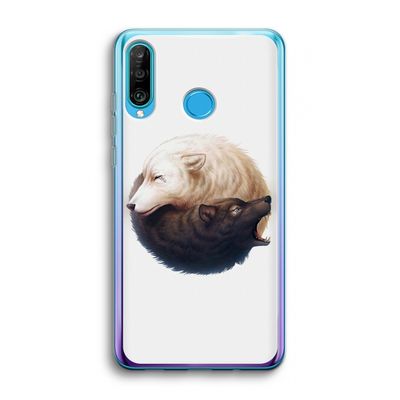 Yin Yang Wolves: Huawei P30 Lite Transparant Hoesje