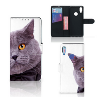 Xiaomi Redmi Note 7 Telefoonhoesje met Pasjes Kat - thumbnail