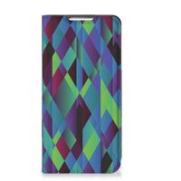 Samsung Galaxy S22 Stand Case Abstract Green Blue