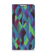 Samsung Galaxy S22 Stand Case Abstract Green Blue - thumbnail