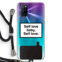 Self love: Oppo A52 Transparant Hoesje met koord
