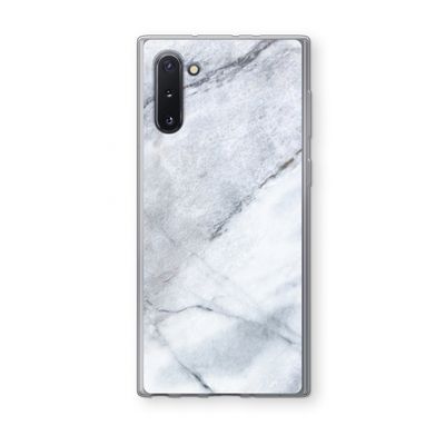 Witte marmer: Samsung Galaxy Note 10 Transparant Hoesje
