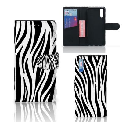 Huawei P20 | Telefoonhoesje | Met pasjeshouder | Zebra