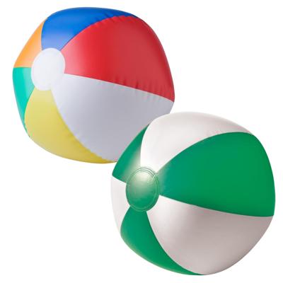 Impression Strandbal - opblaasbaar - zwembad speelgoed - gekleurd / groen - D26 cm
