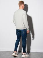 Ombre - heren sweater grijs - licht - B1156 - thumbnail