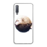 Yin Yang Wolves: Samsung Galaxy A7 (2018) Transparant Hoesje