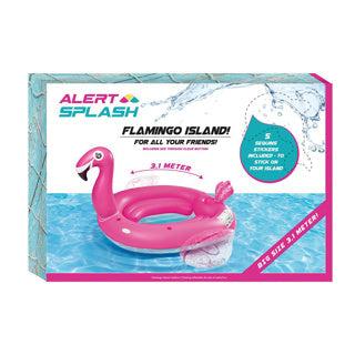 Alert Opblaaseiland flamingo 310x270x175 cm