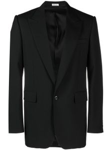 Alexander McQueen blazer à simple boutonnage - Noir