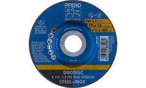 PFERD 62011630 E 115-1,9 PSF DUO STEELOX Afbraamschijf gebogen Diameter 115 mm Boordiameter 22.23 mm 10 stuk(s)