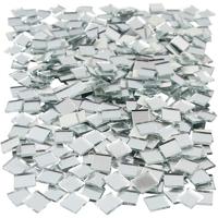Creativ Company Spiegel mozaiek tegels, afm 10x10 mm, dikte 2 mm, 500 stuk/ 1 doos