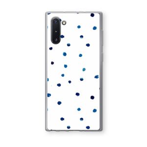 Blauwe stippen: Samsung Galaxy Note 10 Transparant Hoesje