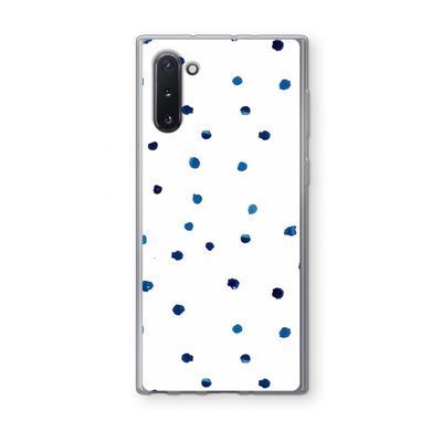 Blauwe stippen: Samsung Galaxy Note 10 Transparant Hoesje