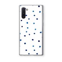 Blauwe stippen: Samsung Galaxy Note 10 Transparant Hoesje