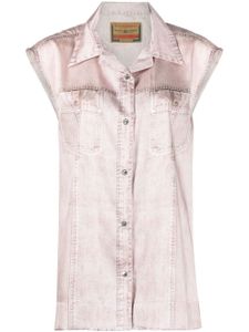 Diesel chemise en jean à design sans manches - Rose