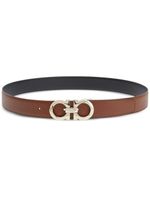 Ferragamo ceinture en cuir réversible à boucle Gancini - Noir