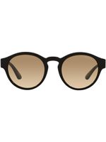 Giorgio Armani lunettes de soleil à monture ronde - Noir