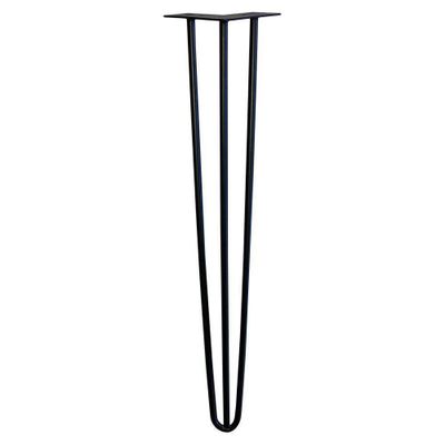 Set zwarte massieve 3-punt hairpin tafelpoot 71 cm (set van 4 stuks) Set zwarte massieve 3-punt hairpin tafelpoot 71 cm (set van 4 stuks)