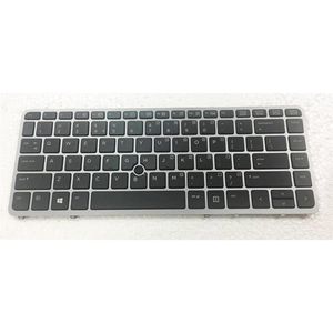 Notebook keyboard for HP EliteBook 840 G1 G2 850 G1 G2 with pointstick frame backlit silver