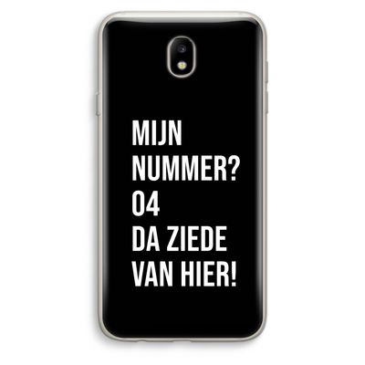 Da ziede van hier - Zwart: Samsung Galaxy J7 (2017) Transparant Hoesje