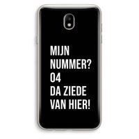 Da ziede van hier - Zwart: Samsung Galaxy J7 (2017) Transparant Hoesje