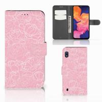 Samsung Galaxy A10 Hoesje White Flowers