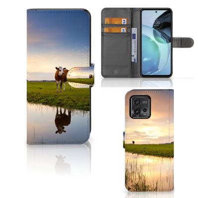 Motorola Moto G72 | Telefoonhoesje | Met pasjeshouder | Koe