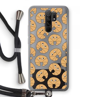 Croissant: Xiaomi Redmi 9 Transparant Hoesje met koord